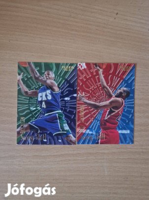 2db Fleer 1996-97 Swing Shift kosaras kártya