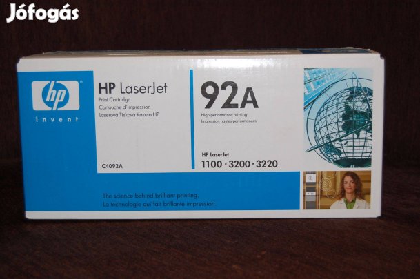 2db HP 92A eredeti Laserjet toner (C4092A) eladó!