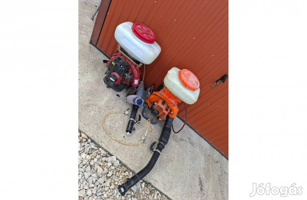 2db Hiányos motoros háti permetező