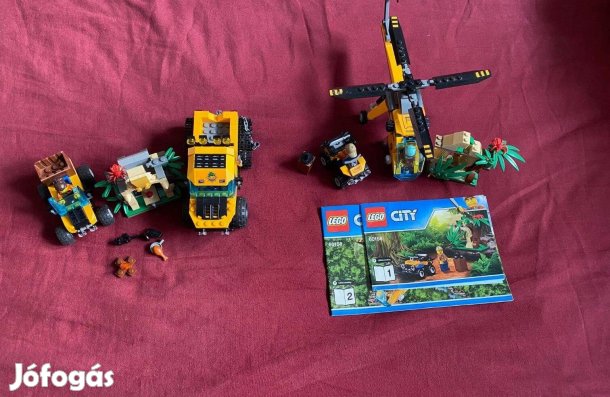 2db Lego City Dzsungel készlet, szett (60159+60158)