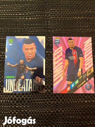 2db Mbappé Unbeatable Panini focis kártya, kártyák!