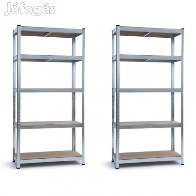 2db Salgó polc, 5 szintes 180x90x40cm, horganyzott