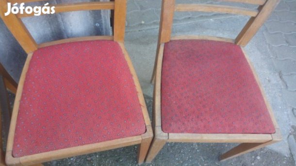 2db bordó kárpitos étkezőszék