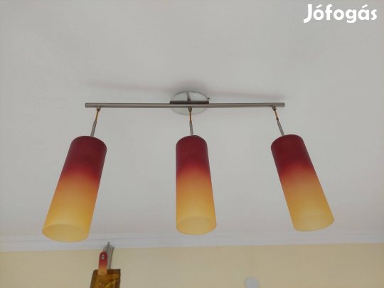 2db fali lámpa és 3 lámpás mennyezeti csillár + olvasólámpa