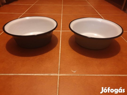 2db fém kutyatál 24cm