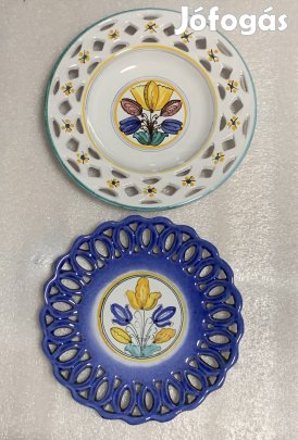 2db habán mintás fali dísztányér