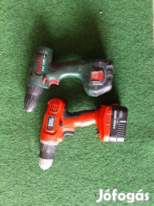 2db híbás akkumulátoros fúró fúrógép csavarbehajtó