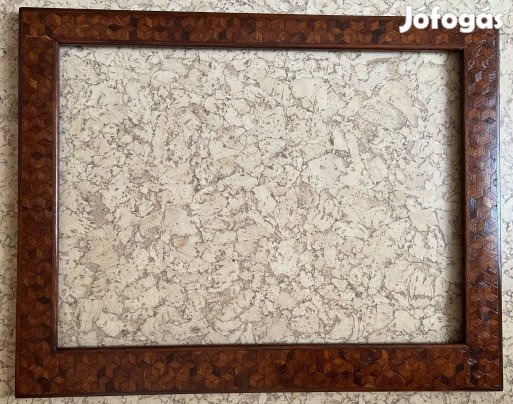 2db intarziás keményfa képkeret