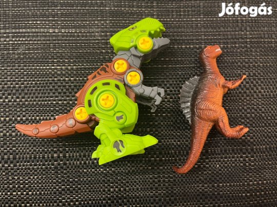 2db műanyag dino, dinoszaurusz figura, gyerekjáték!