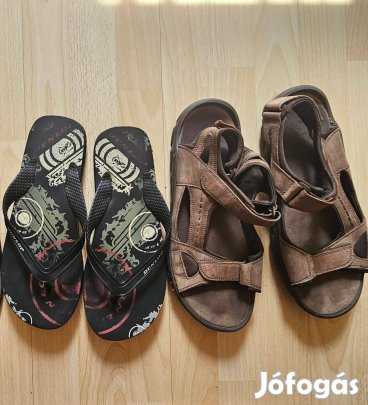 2db nyári férfi papucs szandál 44-es
