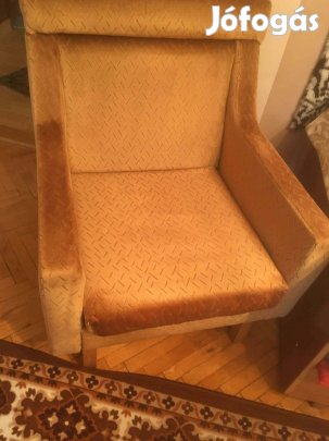 2db óarany színű kárpitos fotel eladó