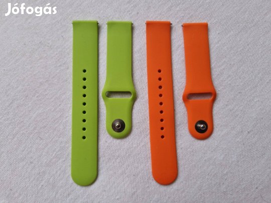 2db szilikon óraszíj, beépített gyorsstift, M-L-es méret, 20mm