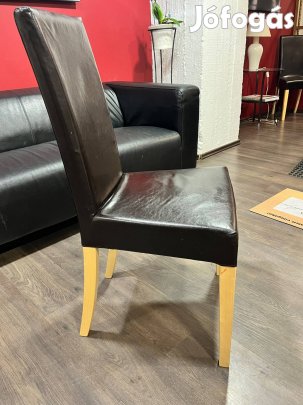 2db támlás barna műbőr szék