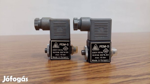 2db új pneumatikus 220V-os mágnesszelep mágnestekercs és csatlakozó