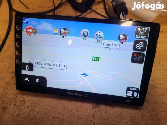 2din 10" android fejegység (wifi, Bt, usb, Igo stb)