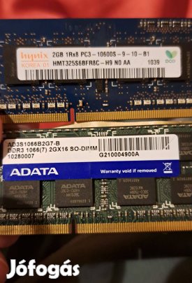 2gb ddr ram 2 db egyben eladó