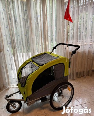 2in1 kutyaszállító és kerékpár utánfutó