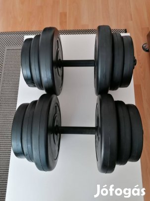 2x20kg súlyzó készlet, vadonatúj, bontatlan dobozban!