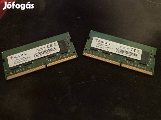 2x4 GB Adata DDR4 2400 CL17 Notebook RAM (Egyenként Is Vehető) 