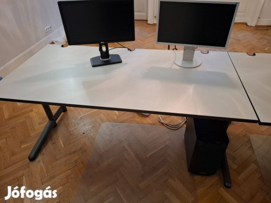 2x Prémium, állítható magasságú irodai asztalok 180×80 cm