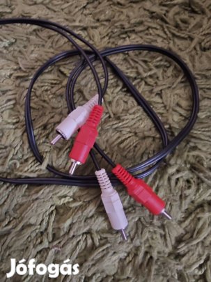 2xrca apa-apa audiokábel, 1,5 m hosszú