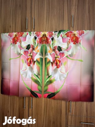 30%-os fényáteresztő orchideás függöny