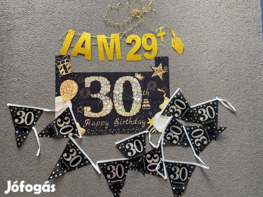 30. születésnapi girlandok, függő díszek