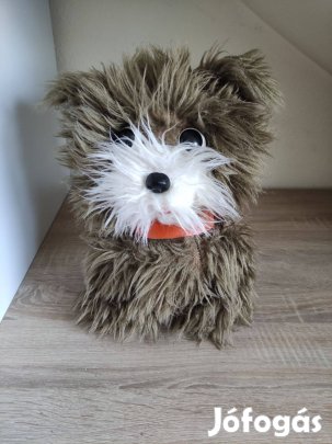 30 cm-es barna plüss kutyus