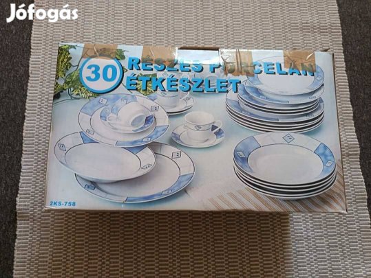30 darabos, 6személyes porcelán étkészlet - Új!