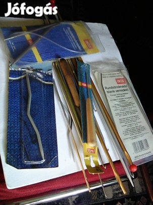 30 db különböző méretű horgoló és kőtő tűk inox