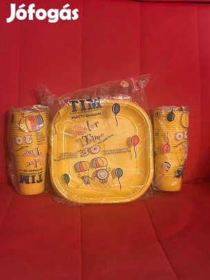 30 db-s party szett (tányér, pohár)