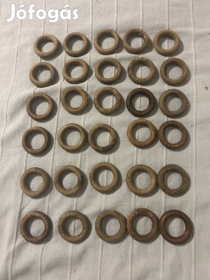 30 db tömör fa gyűrű függönyökhöz