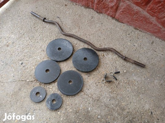 30 kg vas francia rudas készlet súlyzó súlyok tárcsasúly fém