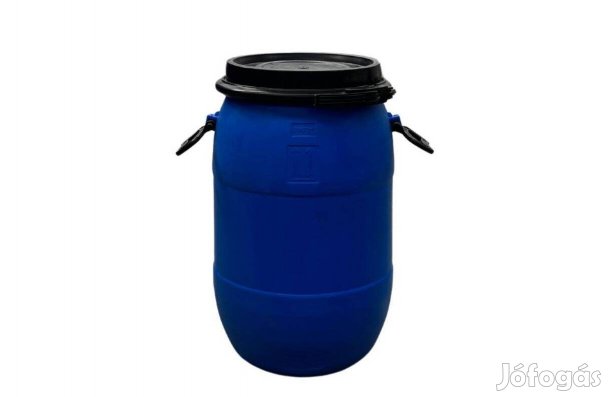 30 literes mosott, levehető tetejű, műanyag hordók