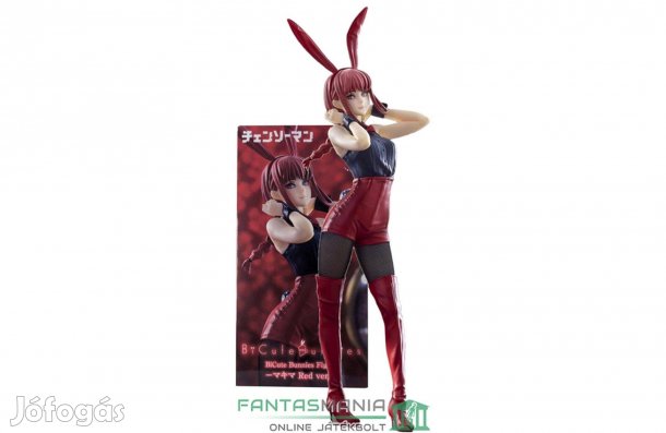 30cm Anime figura Chainsaw Man Makima vörös nyuszi ruhában