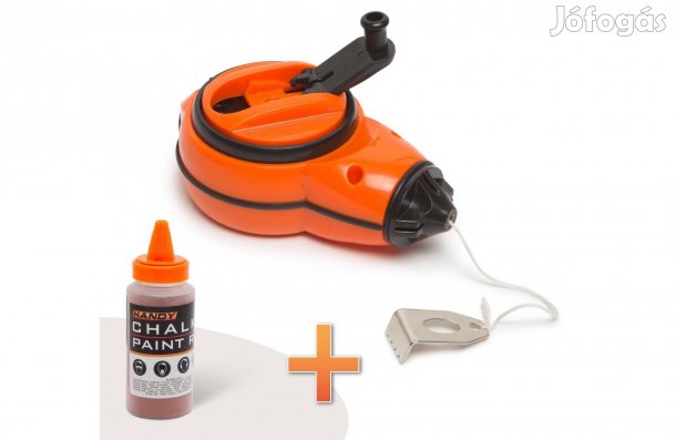 30m Kicsapózsinór akasztókampóval + piros krétapor utántöltő 110g