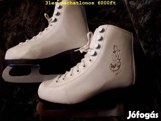 31-es fehér dechatlonos műkorcsolya, gyerekkorcsolya, jégkori, 6000ft
