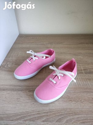 31-es új rózsaszín lányka vászoncipő Inextenso