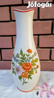 32 cm magas gyönyörű retro jelzetlen porcelán váza hibátlanul