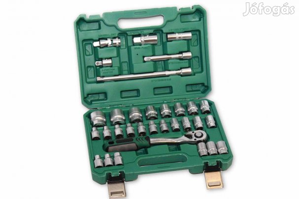 32 db-os dugókulcs készlet, 1/2"-os, racsnival