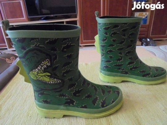 33-as TU alig hordott vászonnal bélelt dínós fiú gumicsizma