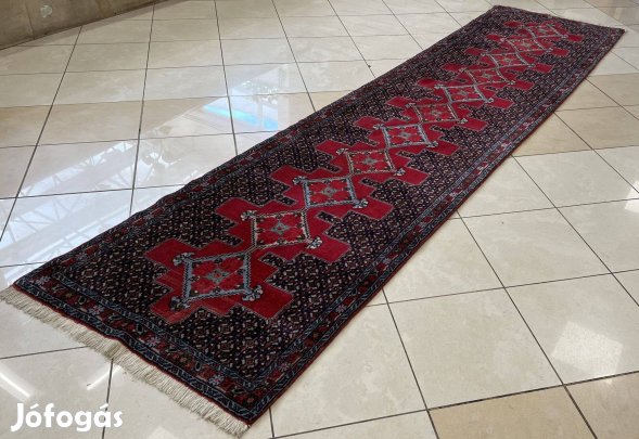 3467 Leárazás Iráni Senneh kézi gyapjú perzsa futó szőnyeg 93X383CM