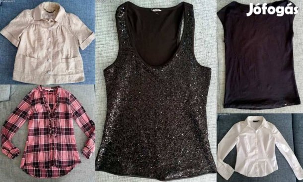 34-36os (XS-S-es) csupa márka (pl Chloe, Marc Cain) kiskabát, blúz, pó