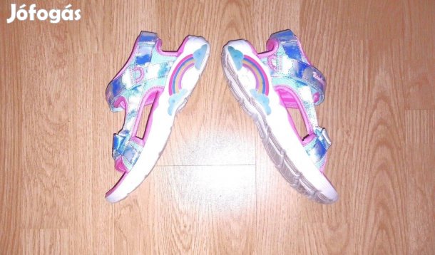 35 bth22 Újszerű 1kéz Skechers S Lights Rainbow Racer világító szandál
