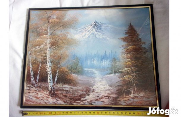 35 cm széles tájkép üveglapos képkeret Újpest központ közelében