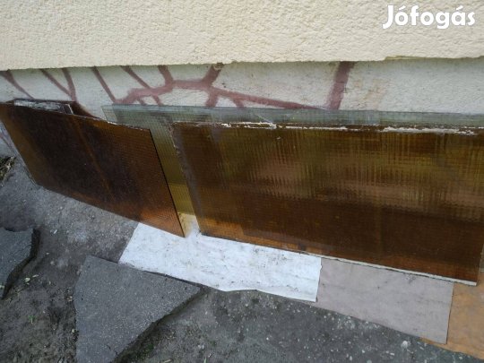 35x50cm Sárga drótüveg drótos üveg