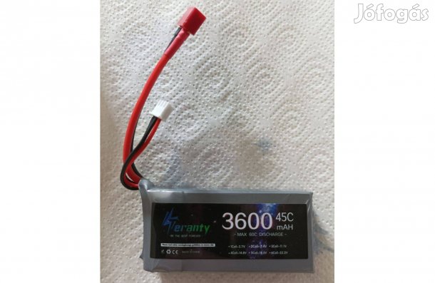 3600mAh kapacitású, 7.4V-os rc akkumulátor (pl.12428-hoz) eladó!