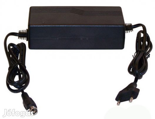 36V lead-acid (ólom) akkumulátor töltő, kör csatlakozóval