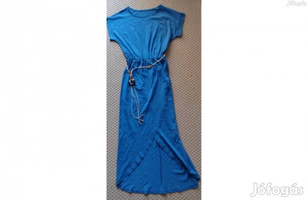 36-38 királykék maxi ruha kagylós övvel