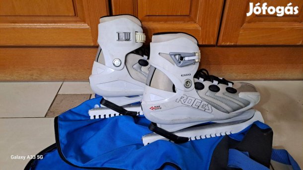 36-40-es Állítható Roces műkorcsolya frissen élezve hordozó táskával